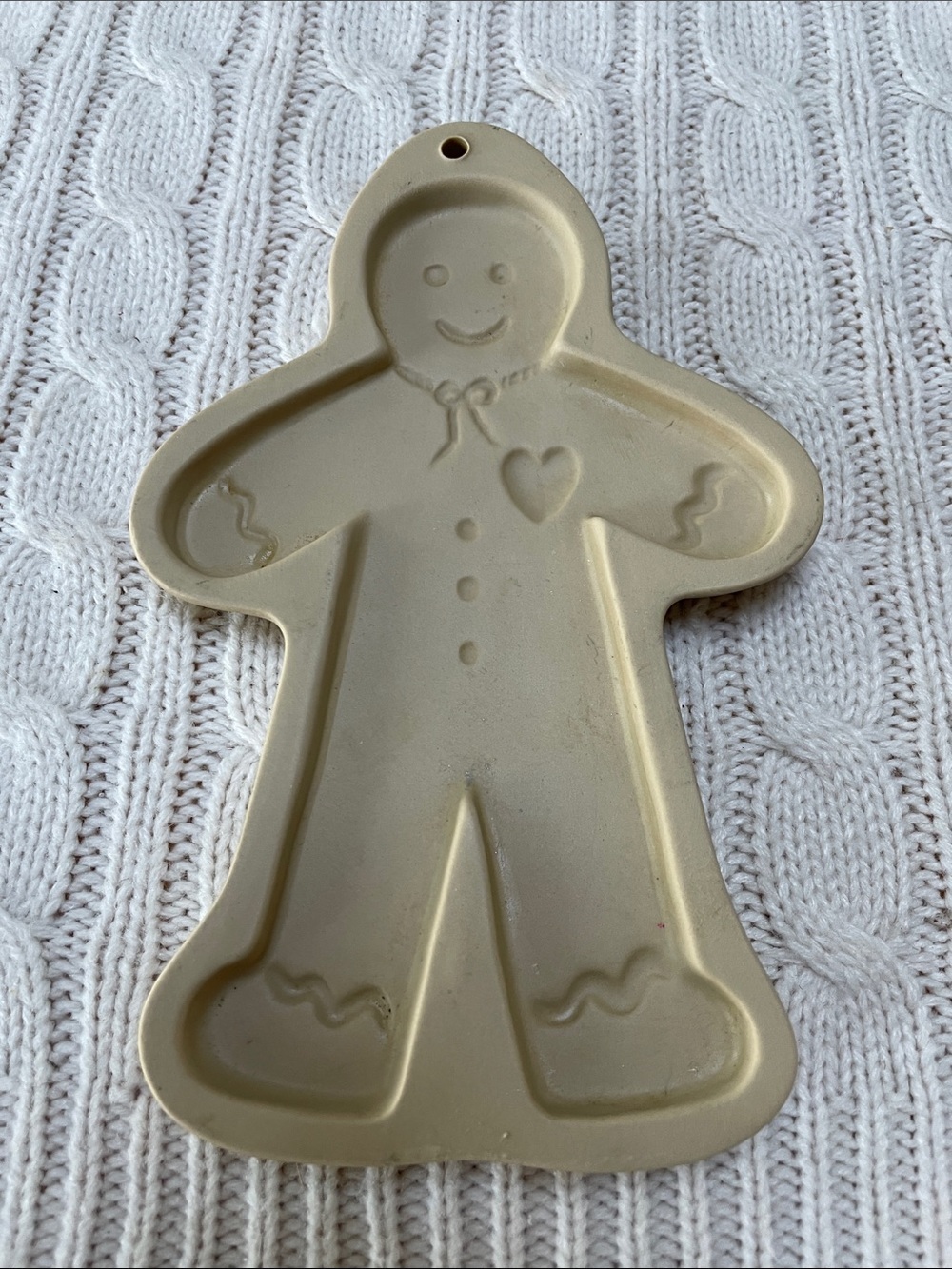 VTG 1992 Brown Bag Cookie Art Gingerbread Mold - Beige